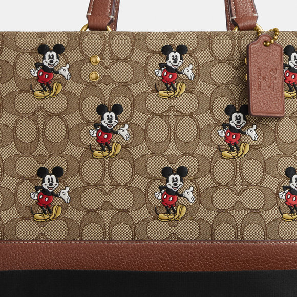 NWT Coach Outlet Disney X Coach Dempsey Carryall In Sig Jacquard Mickey Mouse - Picture 7 of 7